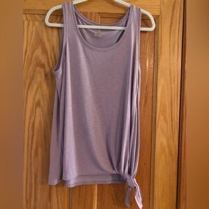 CALIA Side Tie Tank Top L Lavender / Sea Fog